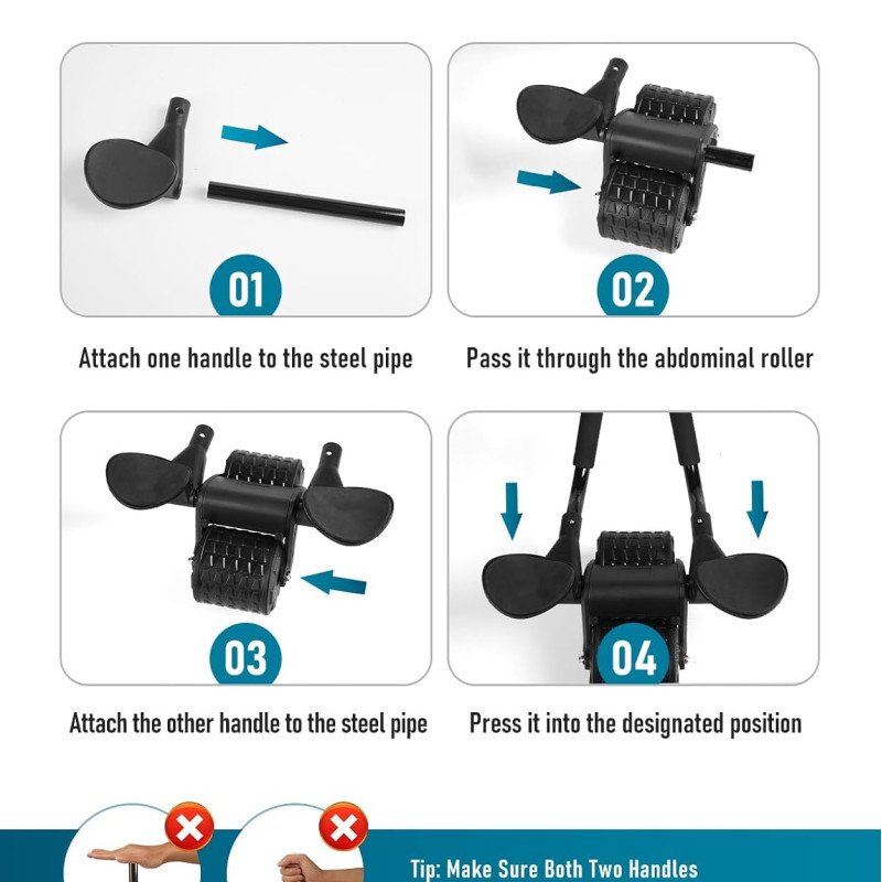 2024 New Ab Roller Wheel with Timer & Knee Mat,Automatic Rebound Abdominal Wheel with Elbow Support Ab Workout Equipment for Strengthening Core Muscles Abs Exercise Roller for Women Men