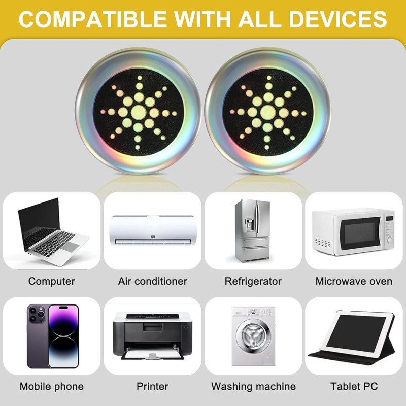 EMF Stickers Blocker Neutralize Shield Protection for Cell Phones cased and Electronic Devices WiFi 5G Tablets Laptops Computers TV Monitors (6 Pcs Sliver)-XH-carpet
