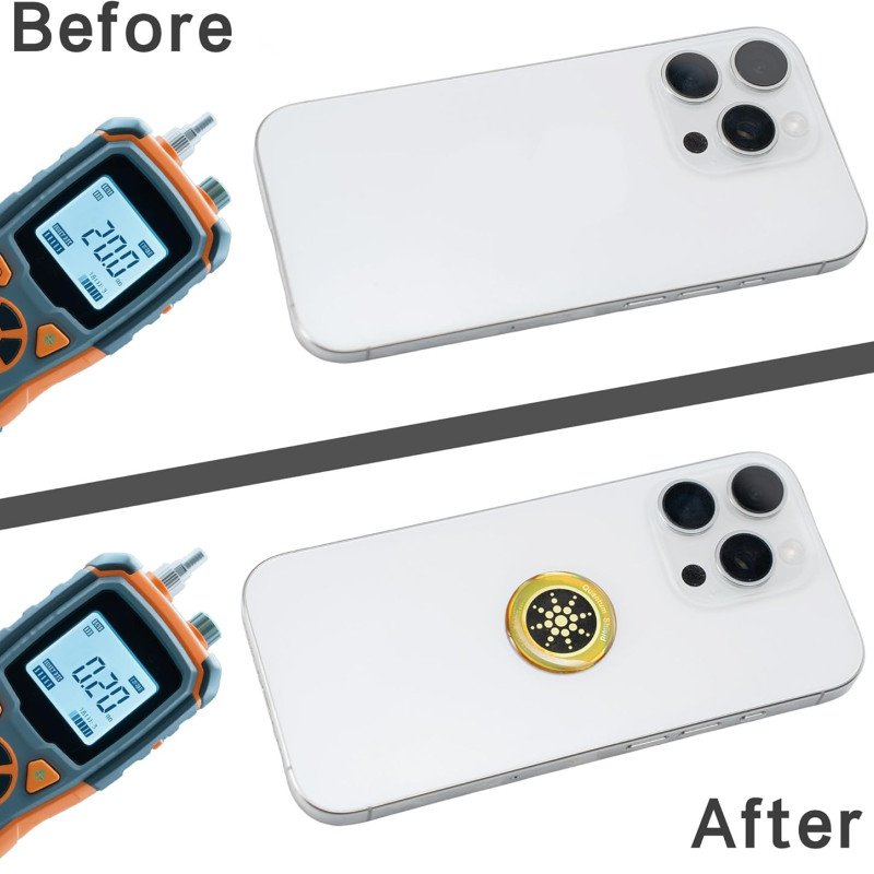 EMF Stickers Blocker Neutralize Shield Protection from Cell Phones cased and Electronic Devices WiFi 5G Tablets Laptops Computers TV Monitors (6Pcs Golden)