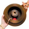 Kitty Kurlz - Kitty Kurlz Magnetic Toy & Reversible Cardboard Scratcher - Collapsible Ball Track with Bell - Durable Eco-Friendly Ring for Play, Chase & Scratch