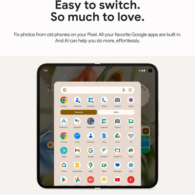 Google Pixel 9 Pro Fold - Unlocked Android Smartphone with Gemini - Advanced Triple Rear Camera System - Foldable Display - Hands-Free Video Google Pixel 9 Pro Fold - Unlocked Android Smartphone with Gemini - Advanced Triple Rear Camera System - Foldable Display - Hands-Free Video