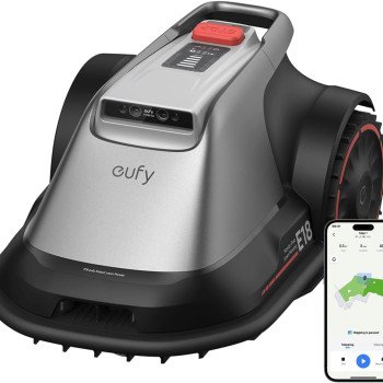 eufy E18 Robot Lawn Mower,Max 0.3 Acres,Wireless Robot Mower with Auto Mapping,Vision Navigation,Multi-Zone Management,Robotic Lawnmower with AI Obstacle Avoidance,APP Control,18°Slope,Cut Height1-3"