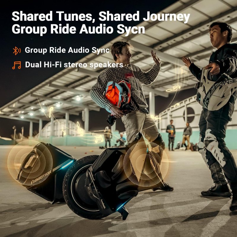 City Commuter Electric Unicycle - Upgraded 120km Range EUC with 4.3" Touchscreen & Anti-Theft Alarm, 90mm Suspension for Potholes, 1H Fast Charge - UL2272 Certified, IPX6 Waterproof Electric Unicycle for Urban Riding