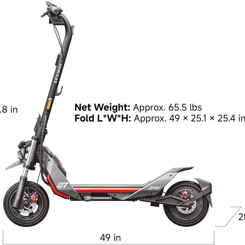 Electric Scooter, Up to 24.9 MPH, 43.5-Mile Range, Dual Suspension, Flash Charge, 1600W Peak Motor, Off-Road Scooter for Adults