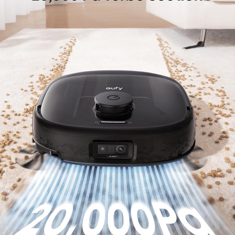 eufy E28 Omni Robot Vacuum and Mop Combo,HydroJet System,with Portable Deep Cleaner for Carpet,20,000Pa Turbo Suction,Zero-Tangling,Corner to Edge Deep Cleaning,with auto All-in-One Station