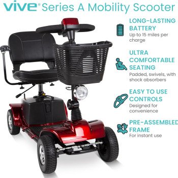 Mobility Scooter  4 Wheel Electric Powered Wheelchair Mobile Device for Adults-1