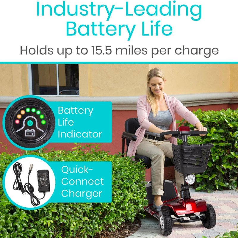Mobility Scooter  4 Wheel Electric Powered Wheelchair Mobile Device for Adults-1