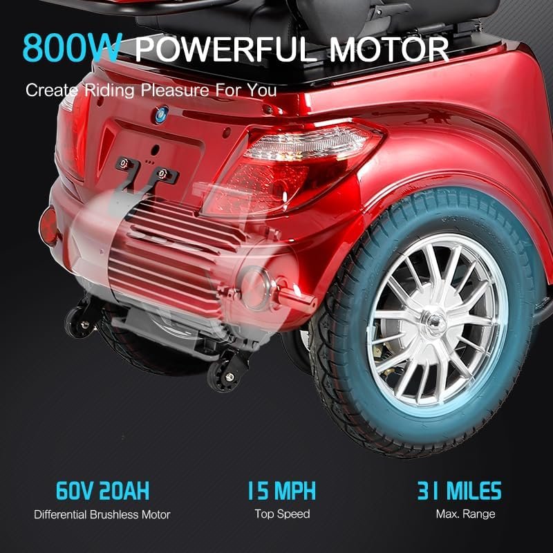 Heavy Duty 4 Wheel Mobility Scooters-5