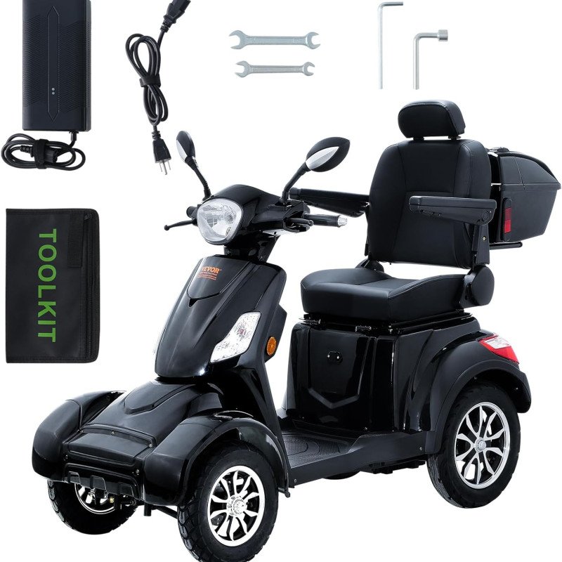 Heavy Duty 4-Wheel Mobility Scooters-7