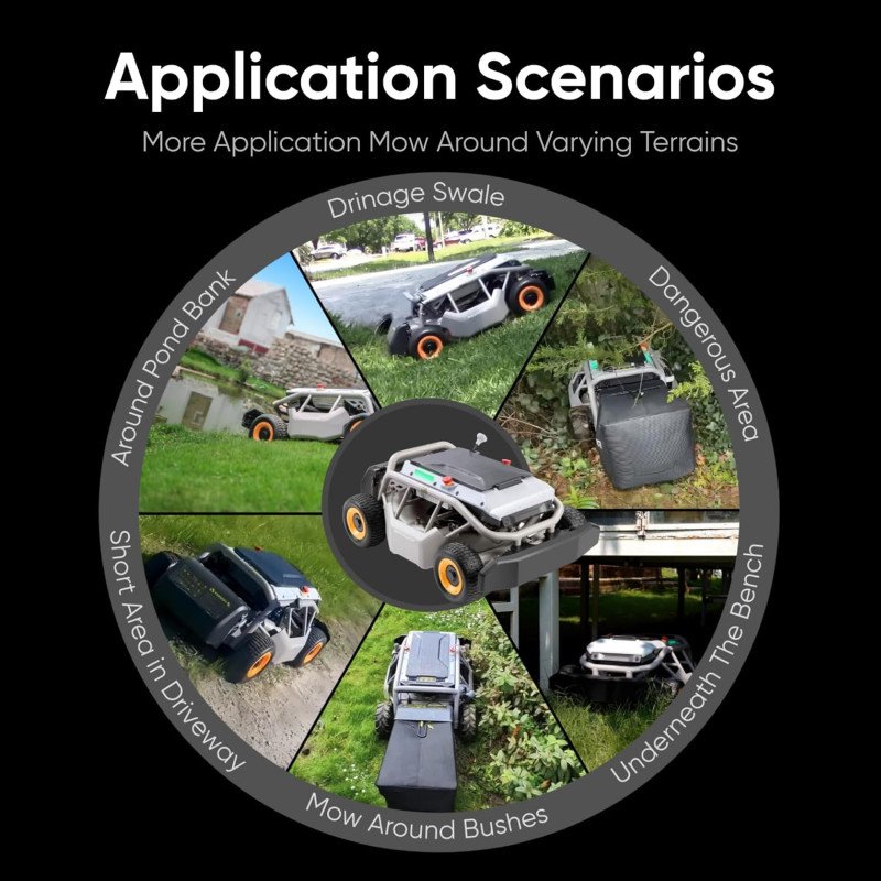 Remote Control Lawn Mower S1 4WD 56V18Ah-8