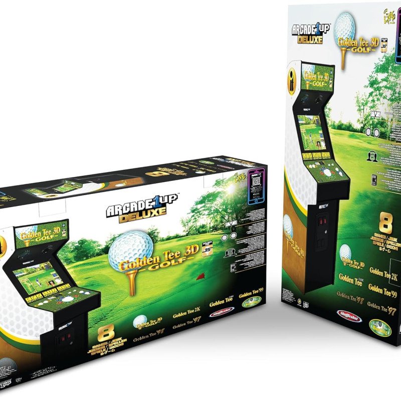 ARCADE1UP Golden Tee 3D Deluxe Arcade Machine, Built for Your Home, Over 5-Foot-Tall Cabinet with 8 Classic Games ARCADE1UP Golden Tee 3D Deluxe Arcade Machine, Built for Your Home, Over 5-Foot-Tall Cabinet with 8 Classic Games
