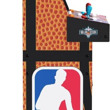 ARCADE1UP NBA Jam Deluxe 2-Player Control Panel Arcade Machine, Built for Your Home, 5 Foot Tall Cabinet with 3 Classic Games