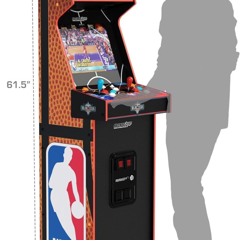 ARCADE1UP NBA Jam Deluxe 2-Player Control Panel Arcade Machine, Built for Your Home, 5 Foot Tall Cabinet with 3 Classic Games ARCADE1UP NBA Jam Deluxe 2-Player Control Panel Arcade Machine, Built for Your Home, 5 Foot Tall Cabinet with 3 Classic Games