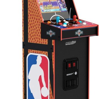 ARCADE1UP NBA Jam Deluxe 2-Player Control Panel Arcade Machine, Built for Your Home, 5 Foot Tall Cabinet with 3 Classic Games