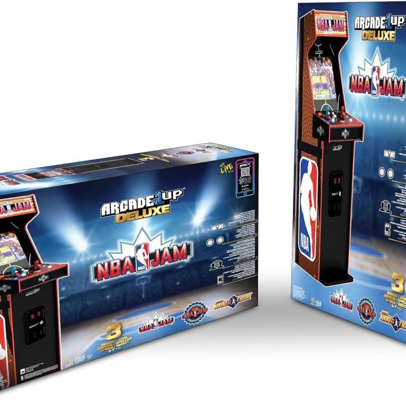 ARCADE1UP NBA Jam Deluxe 2-Player Control Panel Arcade Machine, Built for Your Home, 5 Foot Tall Cabinet with 3 Classic Games ARCADE1UP NBA Jam Deluxe 2-Player Control Panel Arcade Machine, Built for Your Home, 5 Foot Tall Cabinet with 3 Classic Games