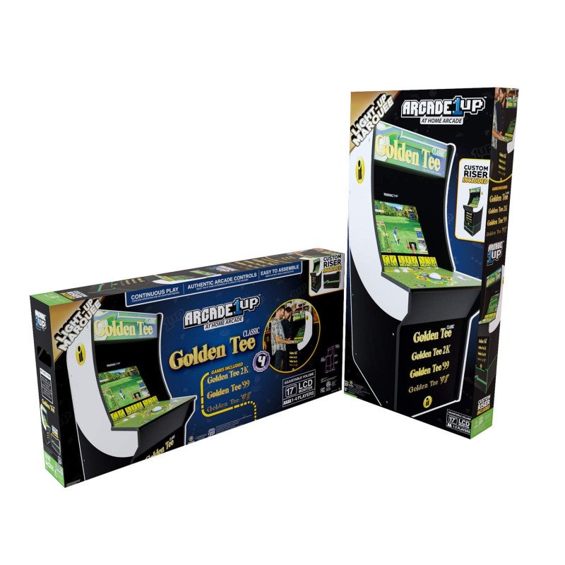 Arcade 1Up Golden Tee Classic Arcade with Riser, 5ft Arcade 1Up Golden Tee Classic Arcade with Riser, 5ft