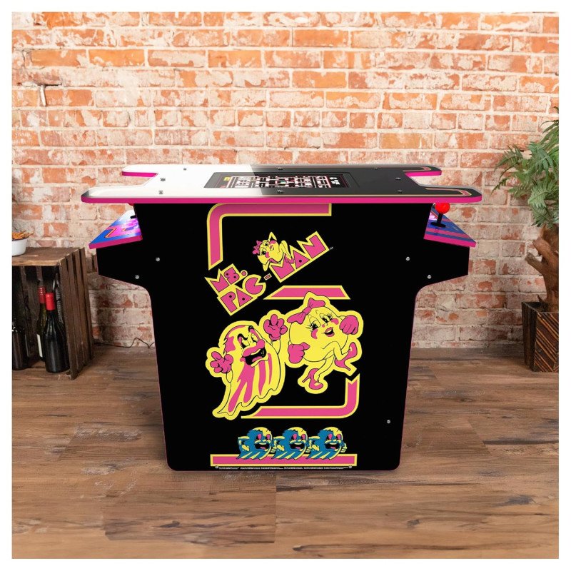 Arcade1Up Ms. PAC-Man Arcade Game Table, Full Home Machine, Black Series Edition - with 12 Games, Multiplayer Control Panel, & 17" Color LCD Screen Arcade1Up Ms. PAC-Man Arcade Game Table, Full Home Machine, Black Series Edition - with 12 Games, Multiplayer Control Panel, & 17" Color LCD Screen