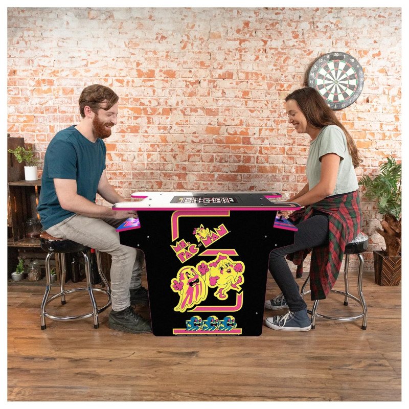 Arcade1Up Ms. PAC-Man Arcade Game Table, Full Home Machine, Black Series Edition - with 12 Games, Multiplayer Control Panel, & 17" Color LCD Screen Arcade1Up Ms. PAC-Man Arcade Game Table, Full Home Machine, Black Series Edition - with 12 Games, Multiplayer Control Panel, & 17" Color LCD Screen