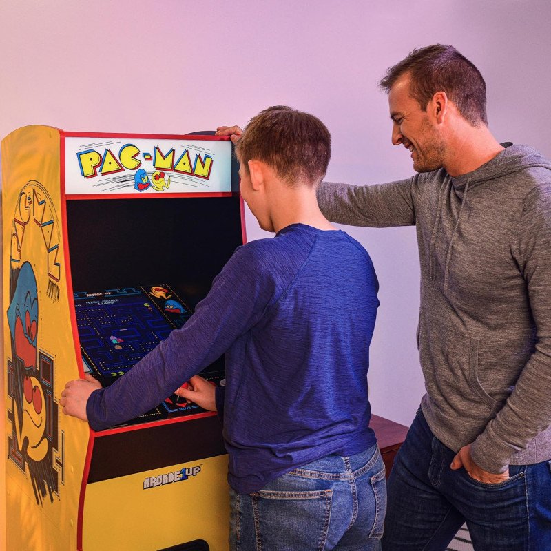 Arcade1Up PAC-MAN Deluxe Arcade Machine, built for your home, with 5-foot-tall full-size stand-up cabinet, 14 classic games, and 17-inch screen Arcade1Up PAC-MAN Deluxe Arcade Machine, built for your home, with 5-foot-tall full-size stand-up cabinet, 14 classic games, and 17-inch screen