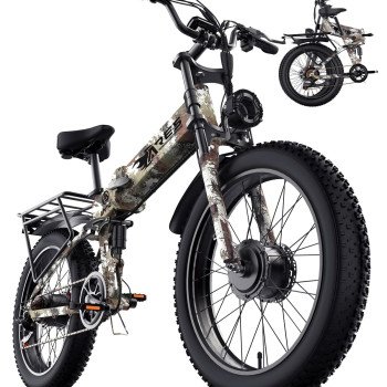 Dual Motor Folding Electric Bike Adults 3000W Peak-24