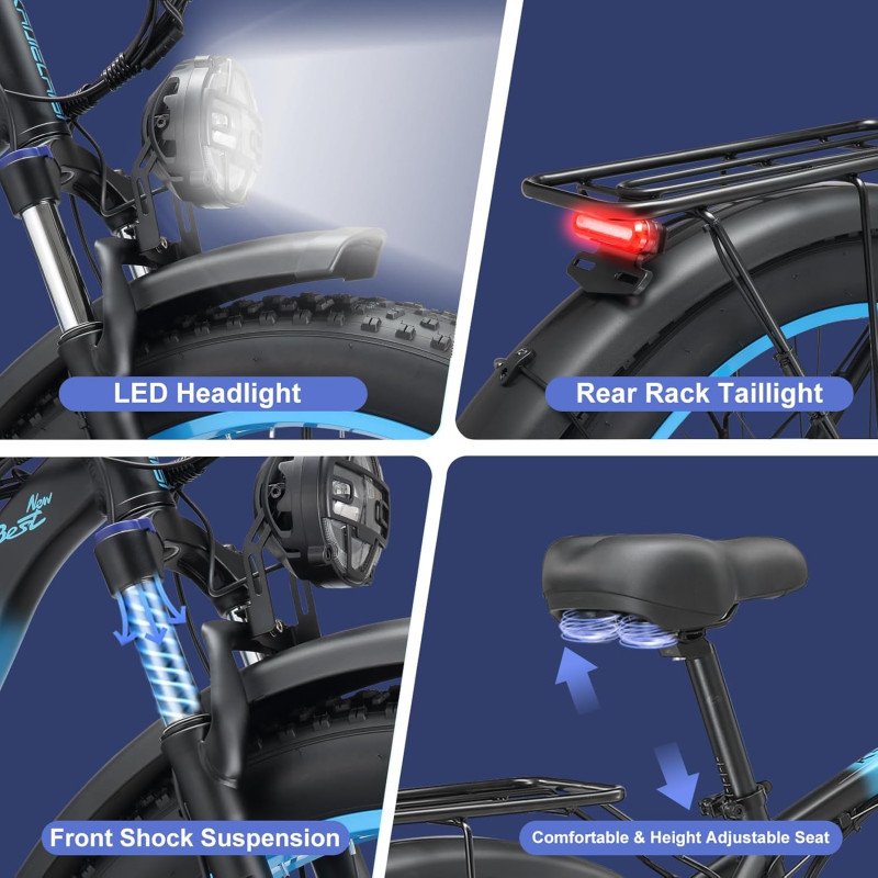 Electric Bike for Adults, 4000W Peak -25