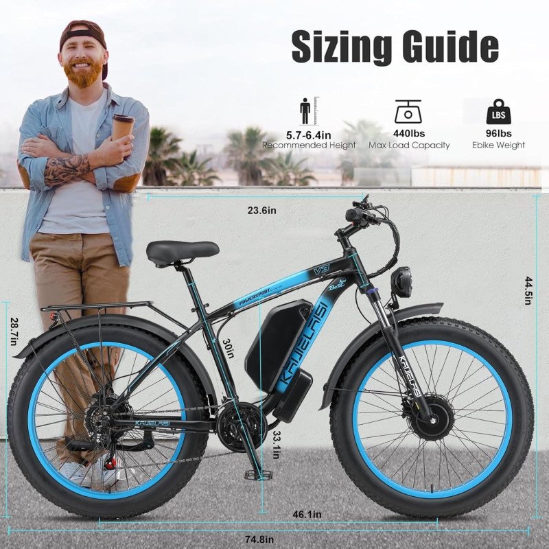 Electric Bike for Adults, 4000W Peak -25