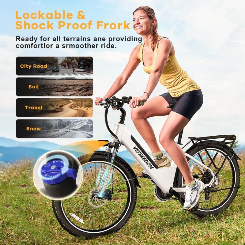 Electric Bike 𝟏𝟎𝟎𝟎𝐖 Peak Electric Bike for Adults-26