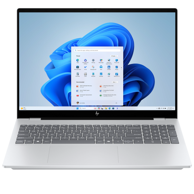 HP OmniBook 7 Laptop 16, Windows 11 Home, 16", Intel® Core™ 9, 32GB RAM, 2TB SSD, WQXGA, Glacier silver
