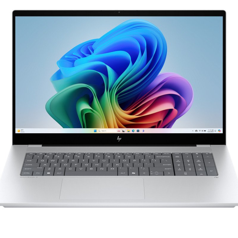 HP OmniBook X Next Gen AI 17, Windows 11 Home, 17.3", Touch screen, Intel® Core™ Ultra 7, 16GB RAM, 1TB SSD, NVIDIA® GeForce RTX™ 4050, FHD, Glacier silver